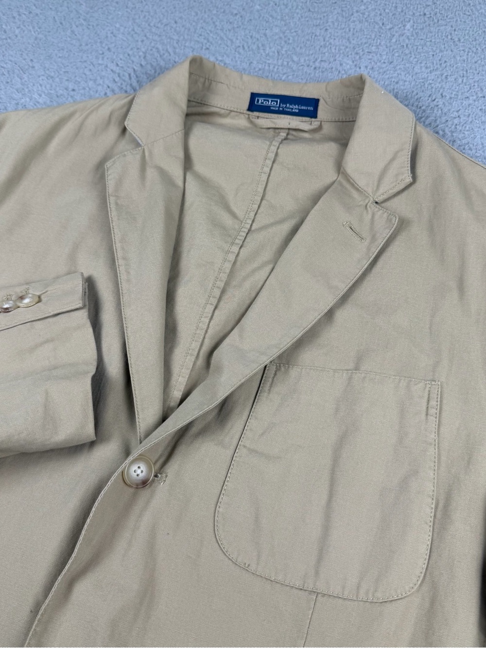 Polo Ralph Lauren Sport Coat Mens Small Brown Three Button Unstructured Blazer